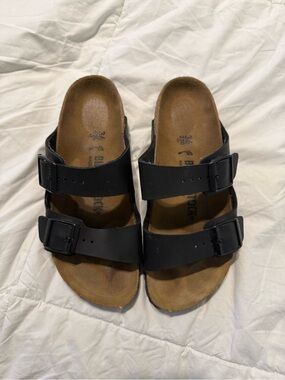 Birkenstock Black Two-Strap Sandals